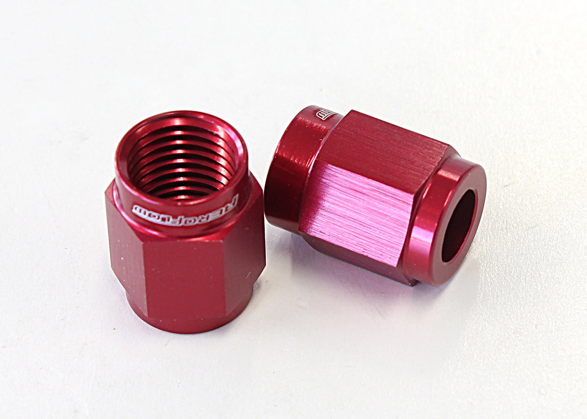 AF818-03R - TUBE NUT -3AN TO 3/16" TUBE RED -3AN TO 3/16" HARD LINE