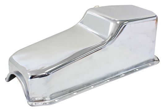 AF82-9005C - STEEL STOCK OIL PAN SBC CHROM LH/SIDE DIPSTICK REAR SUMP
