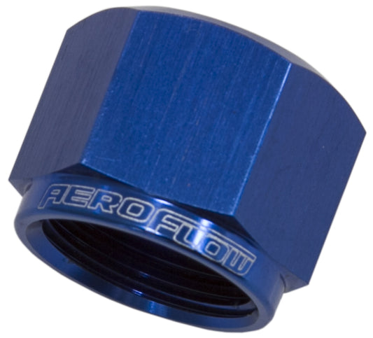 AF820-06 - FLARE CAP FEMALE -6AN BLUE -6AN FEMALE BLANK OFF