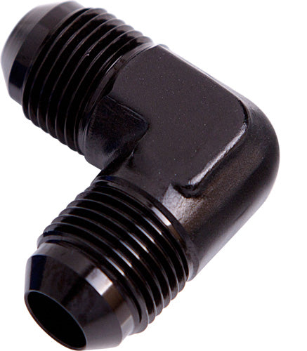 AF821-08BLK - MALE FLARE UNION 90 DEG -8AN BLACK MALE TO MALE 90 DEG