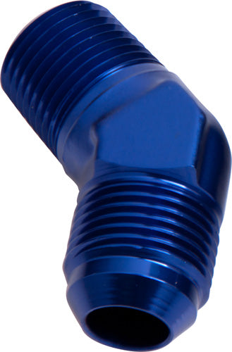 AF823-08 - MALE 45 DEG 3/8" NPT TO -8AN BLUE MALE NPT TO AN 45 DEG