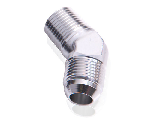 AF823-12-08S - MALE 45 DEG 1/2" NPT TO -12AN SILVER MALE NPT TO AN 45 DEG