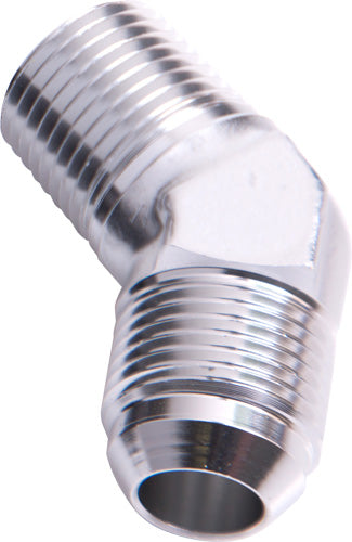 AF823-12S - MALE 45 DEG 3/4" NPT TO -12AN SILVER MALE NPT TO AN 45 DEG