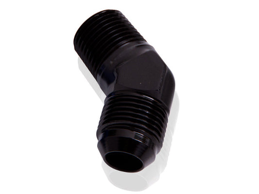 AF823-16-20BLK - MALE 45 DEG 1" NPT TO -20AN BLACK MALE NPT TO AN 45 DEG