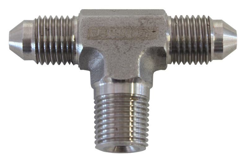 AF825-03SS - TEE -3AN WITH 1/8" NPT ON SIDESTAINLESS STEEL