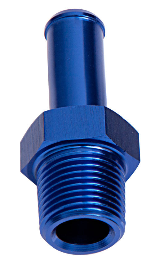 AF841-03-04 - MALE 1/8" NPT TO 3/16" BARB BLUE STRAIGHT MALE TO MALE