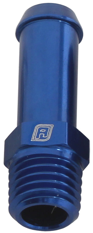 AF841-04-01 - MALE 1/16" NPT TO 1/4" BARB BLUE STRAIGHT MALE TO MALE