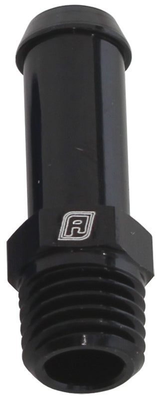 AF841-04-01BLK - MALE 1/16" NPT TO 1/4" BARB BLACK STRAIGHT MALE TO MALE
