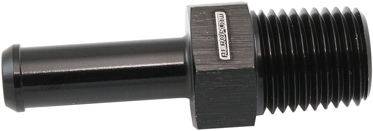 AF841-04-05BLK - MALE 1/4" NPT TO 5/16" BARB BLACK STRAIGHT MALE TO MALE
