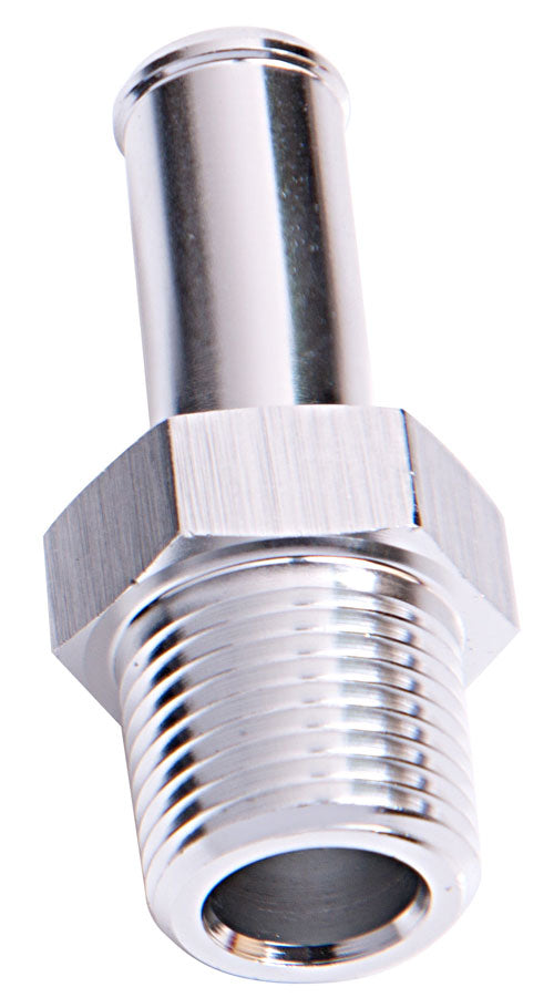 AF841-10S - MALE 1/2" NPT TO 5/8" BARB SILVER STRAIGHT MALE TO MALE