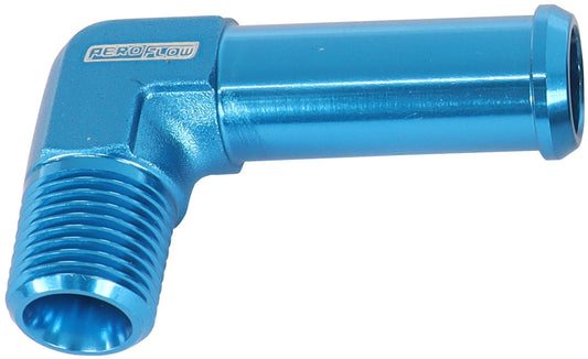 AF842-02-06 - 90 DEG 1/8" NPT TO 3/8" BARB BLUE 90 DEG MALE TO MALE