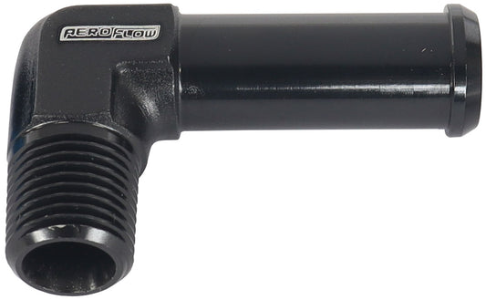 AF842-02-06BLK - 90 DEG 1/8" NPT TO 3/8" BARB BLACK 90 DEG MALE TO MALE