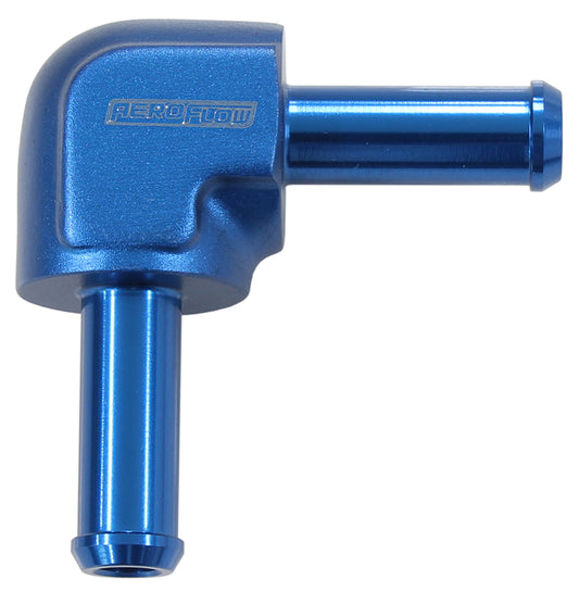 AF843-05 - 90 DEGREE 5/16" BARB BOTH ENDSBLUE 5/16" / 7.94MM BARBS