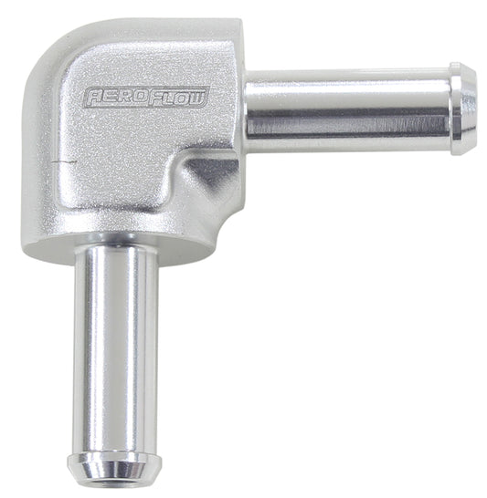 AF843-08S - 90 DEGREE 1/2" BARB BOTH ENDS SILVER 1/2" / 12.7MM BARBS