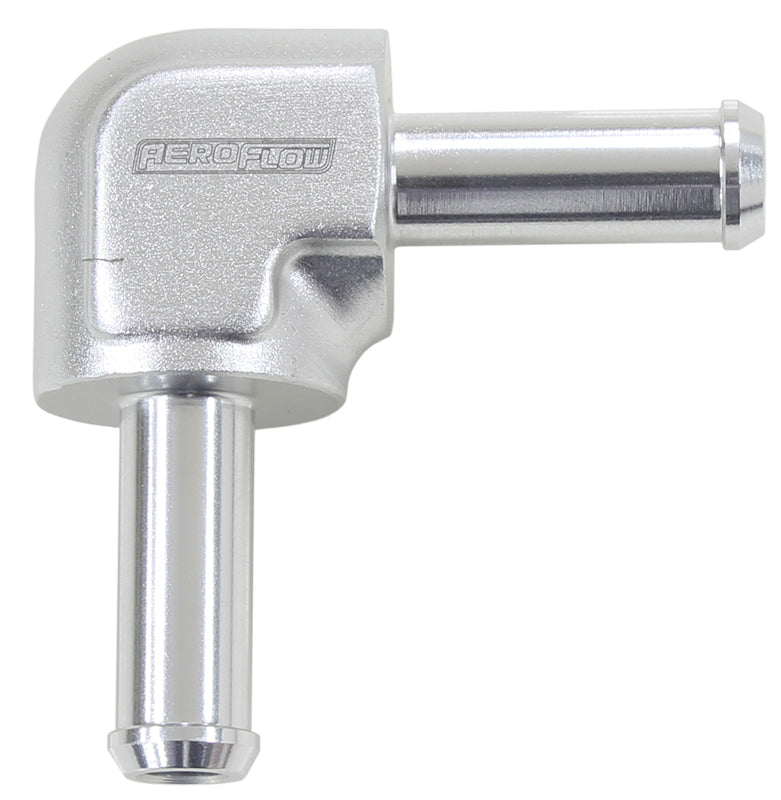 AF843-10S - 90 DEGREE 5/8" BARB BOTH ENDS SILVER 5/8" / 15.9MM BARBS