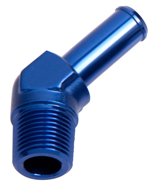 AF845-12 - 45 DEG 3/4" NPT TO 3/4" BARB BLUE 45 DEG MALE TO MALE