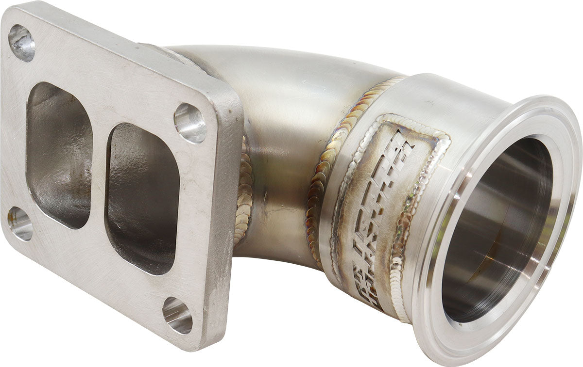 AF8470-2005 - GM LS T4 STRAIGHT MOUNT S/S ADAPTER V-BAND TO T4 TURBO MANIFOLD Aeroflow AF 8470-2005