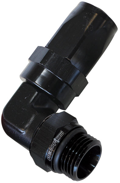 AF849-06-04BLK - 90 Deg -6 Hose to Male -4 Thread Black