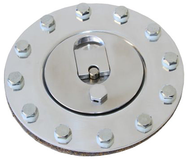 AF85-2000 - BILLET ALUMINIUM FUEL CAP POLISHED-GASKET-BOLTS