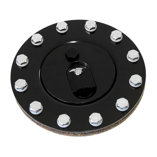 AF85-2000BLK - BLACK ALUMINIUM FUEL CAP *ANODISED BLACK*-GASKET-BOLTS