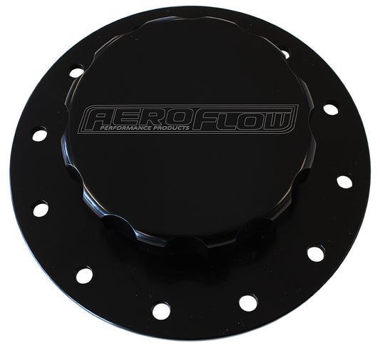 AF85-2002BLK - BILLET ALLOY FUEL CELL SCREW ON CAP BLACK GASKETS BOLTS