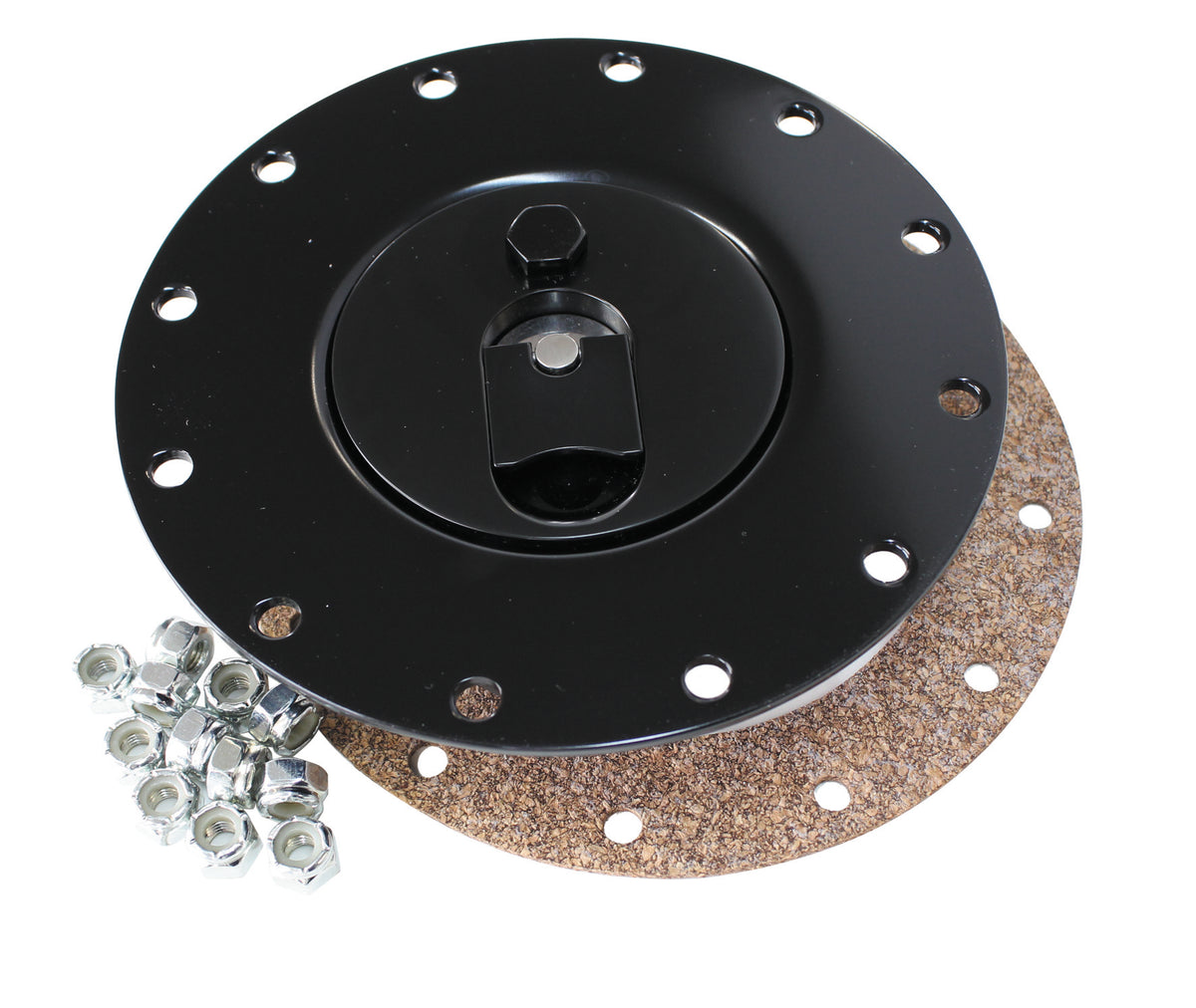 AF85-2005BLK - BLACK ALUMINIUM FUEL CAP RCI CAP-GASKET-BOLTS RCI CELL