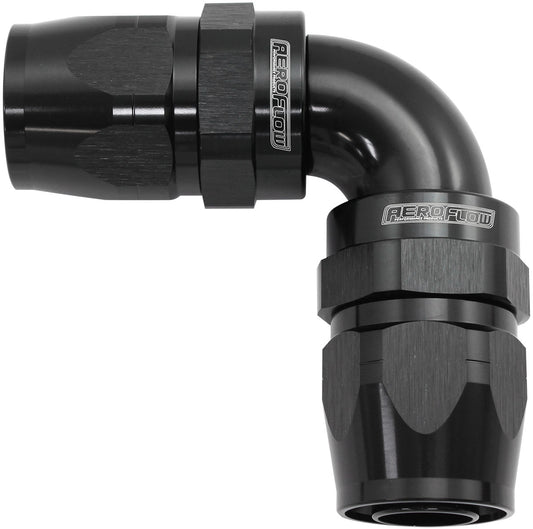 AF853-20-20BLK - 90 DEG -20AN TO -20AN CUTTER FULL FLOW DOUBLE HOSE ENDS