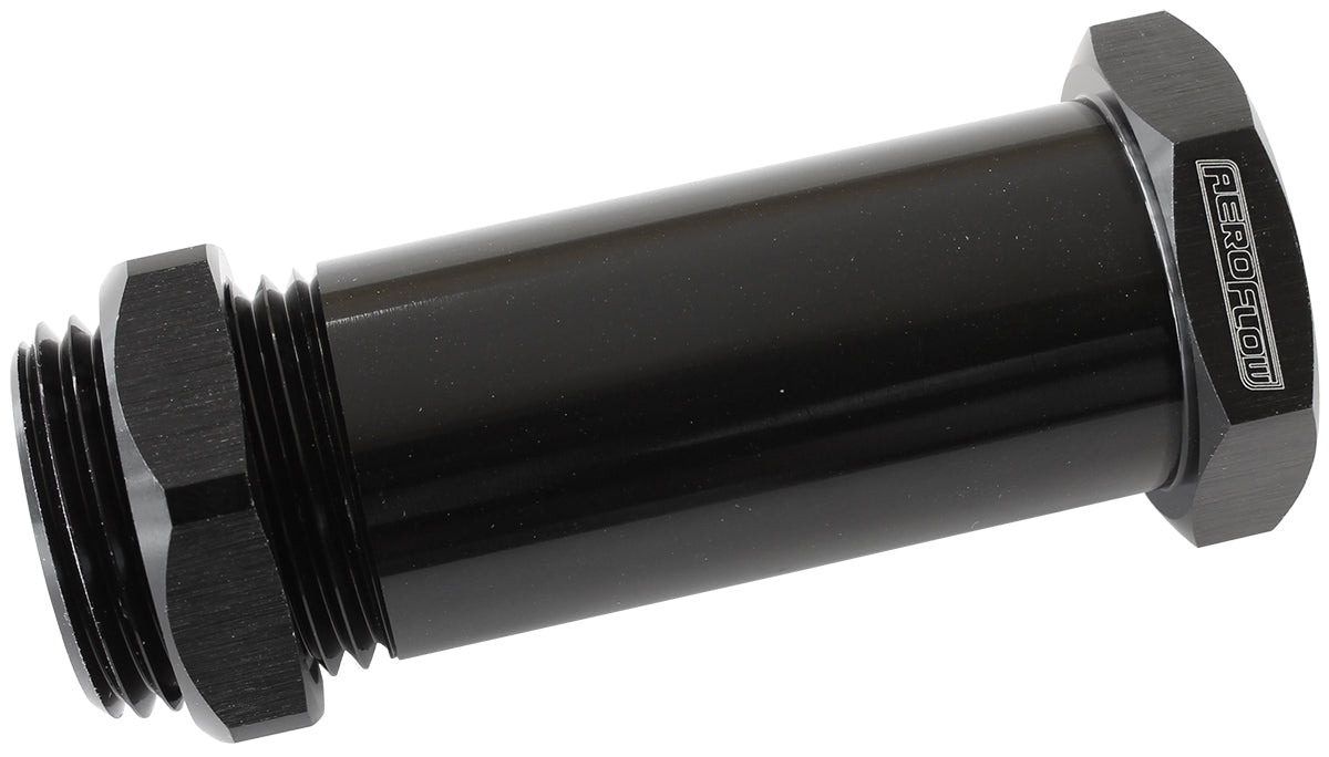 AF877-08BLK - -8ORB THROUGH FRAME FITTING 2-3/8" LENGTH THROUG RAILS ETC