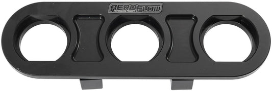 AF88-2020BLK - BILLET BULKHEAD PLATE 3 PORT MODULAR UNIVERSAL BLACK AN AC