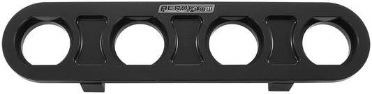AF88-2021BLK - BILLET BULKHEAD PLATE 4 PORT MODULAR UNIVERSAL BLACK AN AC