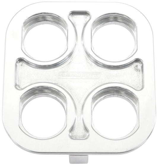 AF88-2022 - BILLET BULKHEAD PLATE 4 PORT SQUARE MODULAR UNIVERSAL POL AN AC Aeroflow - AF 88-2021