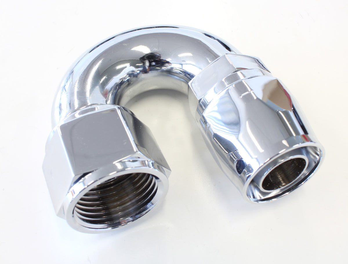 AF886-12 - ELITE 180 DEG -12AN HOSE END ELITE SHOW QUALITY FULL FLOW