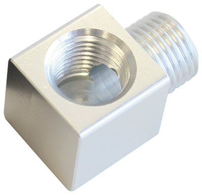 AF896-02S - 90 DEG MALE TO F/MALE 1/8" SILVER ADAPTER TIGHT RADIUS