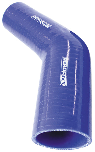 AF9002-150-125 - Silicone Hose Reducer 45 Deg; Blue I.D 1.50-1.25" 38-32mm, wall 4.5 x 140mm 9002-150-125