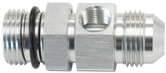 AF904-08S - -8ORB To -8AN with 1/8" port Silver