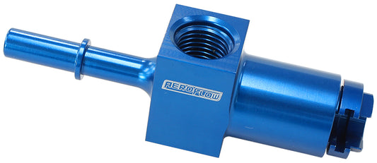AF905-01 - 5/16" FEMALE TO MALE WITH 1/8"PORT BLUE QUICK CONNECT EFI
