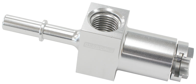 AF905-01S - 5/16" FEMALE TO MALE WITH 1/8"PORT BLUE QUICK CONNECT EFI