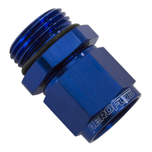 AF907-06 - -6ORB TO FEMALE -6 SWIVEL NUT BLUE