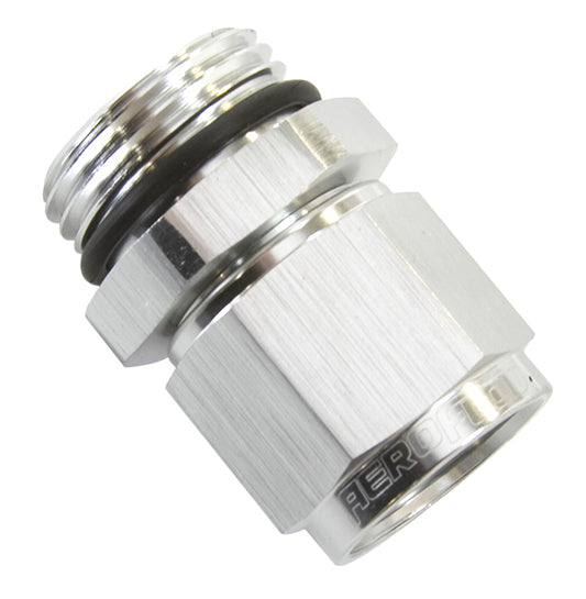 AF907-06S - -6ORB TO FEMALE -6 SWIVEL NUT SILVER