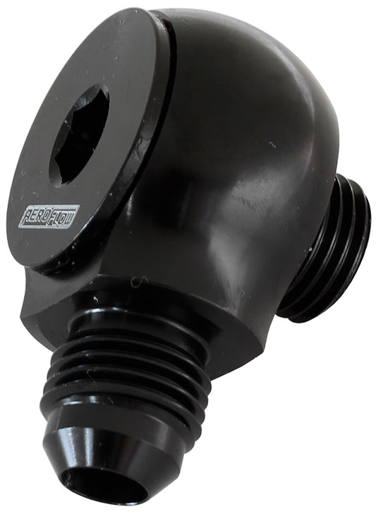 AF909-06BLK - SLIMLINE -6ORB TO -6AN 90 DEG FOR USE IN TIGHT RADIUS AREA