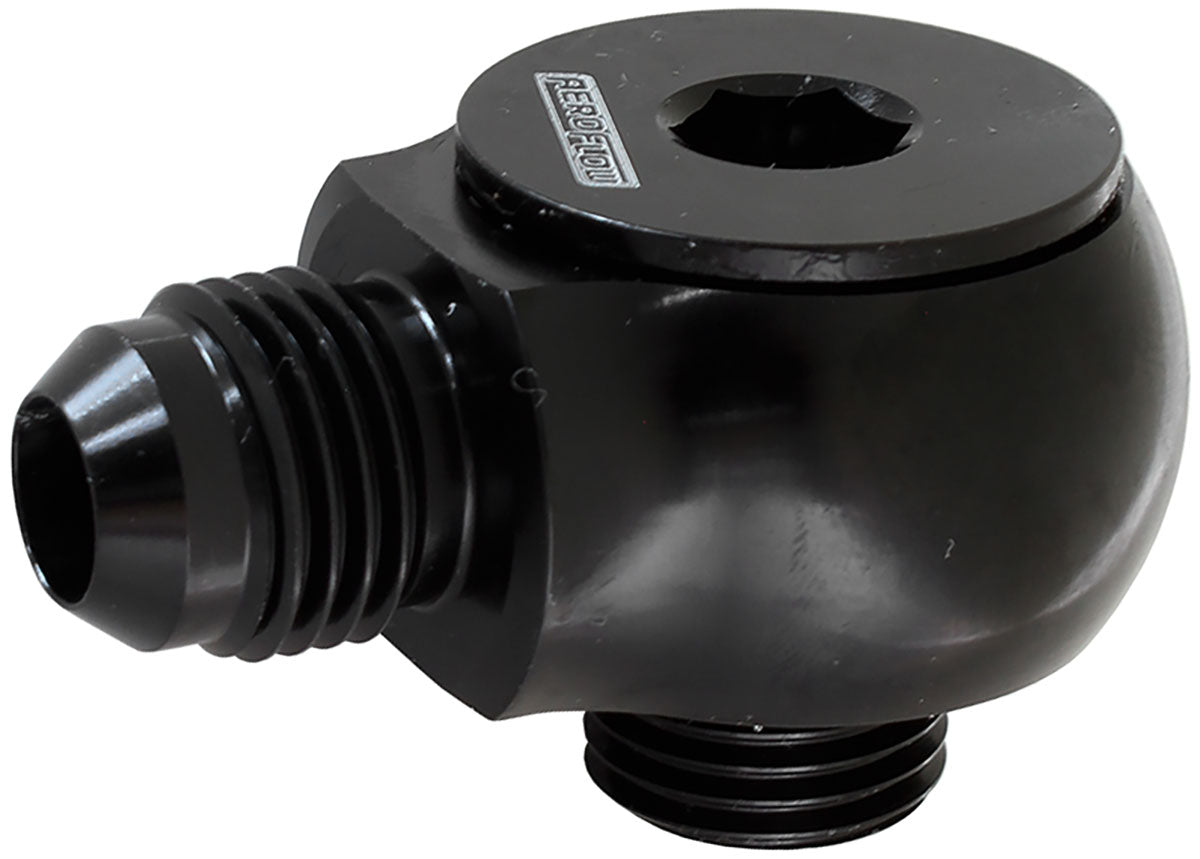AF909-10BLK - SLIMLINE -10ORB TO -10AN 90DEGFOR USE IN TIGHT RADIUS AREA