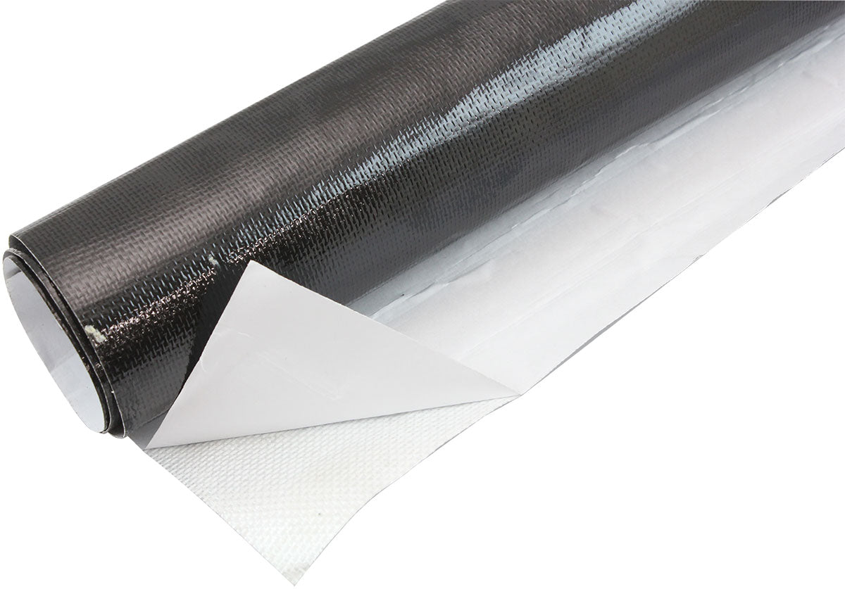 AF91-4001BLK - 12"X12" SHEET ALUMINISED HEAT BARRIER ADHESIVE BACKED BLACK