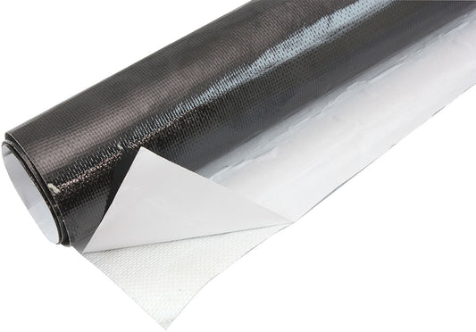 AF91-4001BLK - 12"X12" SHEET ALUMINISED HEAT BARRIER ADHESIVE BACKED BLACK