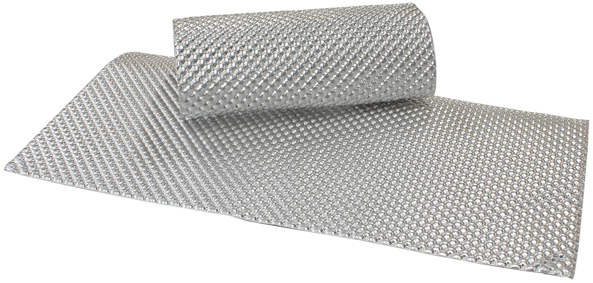 AF91-4581 - 12" X 24" ALUMINIUM EMBOSSED HEAT SHIELD CUT OR FOLD SILVER