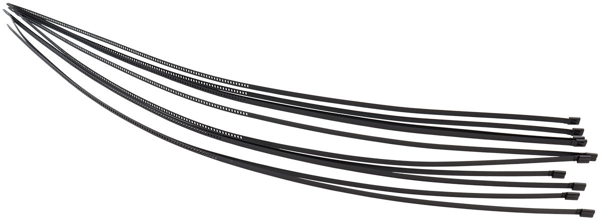 AF91-7002BLK - 4.6mm x 500mm 19" LONG SNAP LOCK KIT STAINLESS STEEL CABLETIES 10 PACK - AF 91-7002BLK
