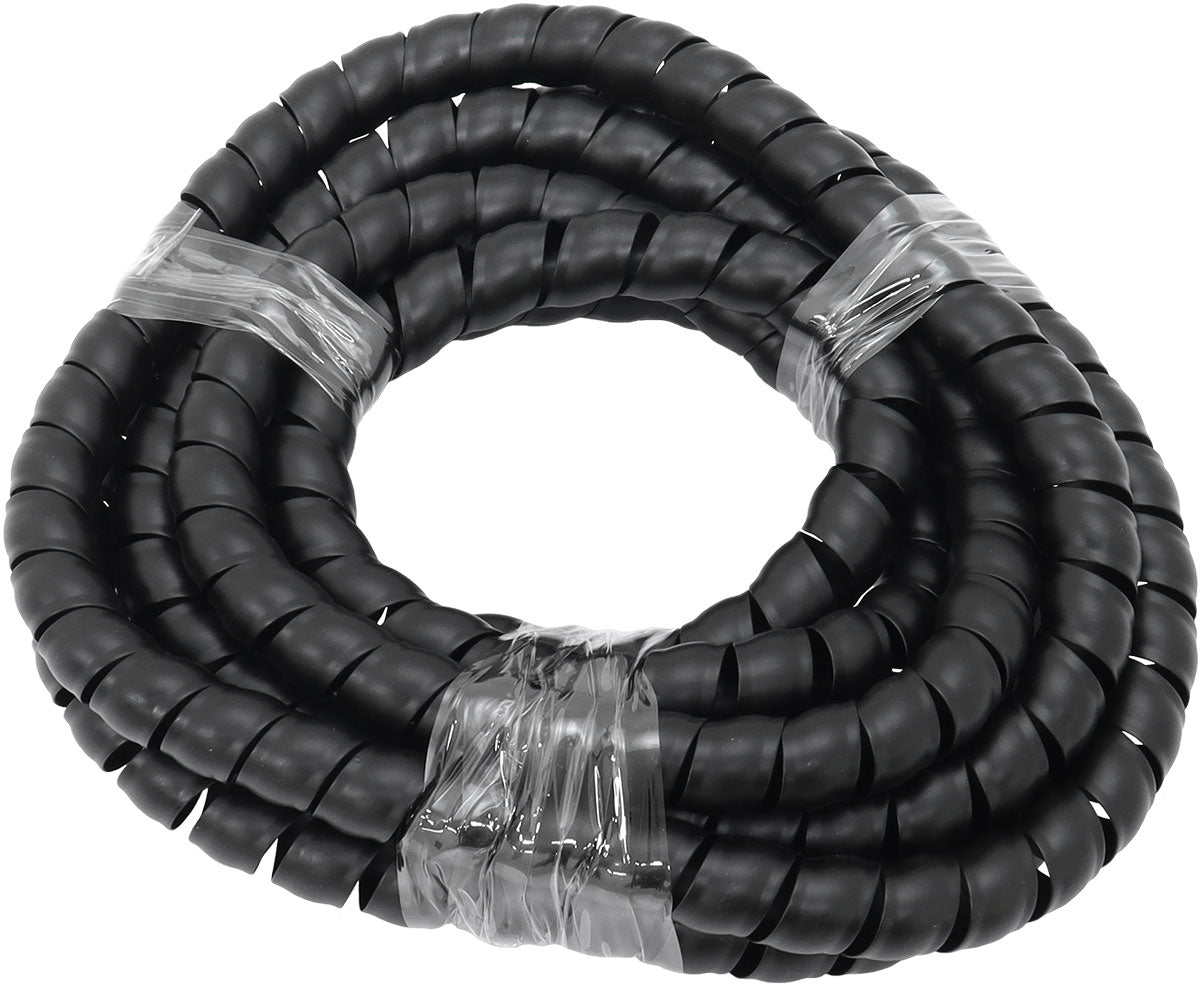AF91-9807 - 18.3mm I.D SPIRAL WRAP COVER BRAIDED HOSE WIRE 1 METER BLACK Aeroflow - AF 91-9807