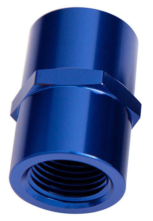 AF910-06 - FEMALE COUPLER 3/8" NPT BLUE FEMALE TO FEMALE