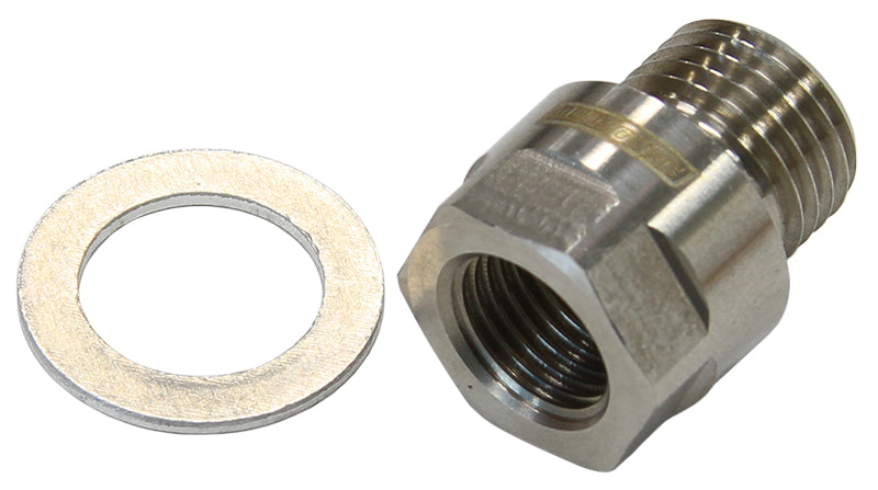 AF912-M12-01SS - M12X1.25 PIPE REDUCE TO F/MALE1/8" NPT STAINLESS STEEL