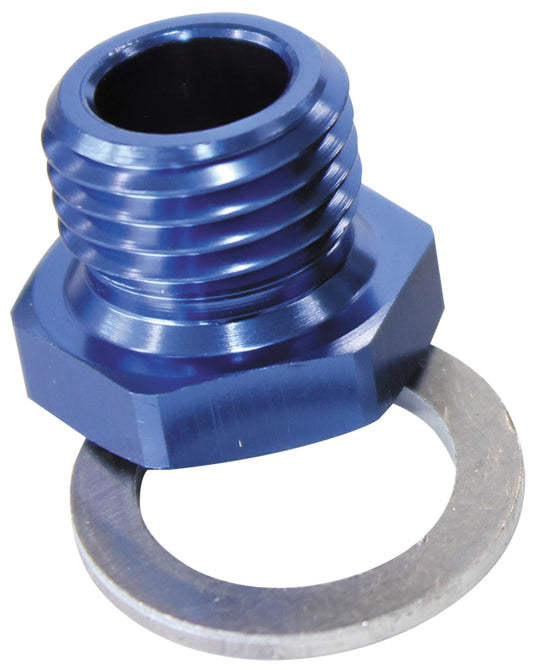 AF912-M14-02 - M14X1.5 PIPE REDUCER TO F/MALE1/8" NPT BLUE