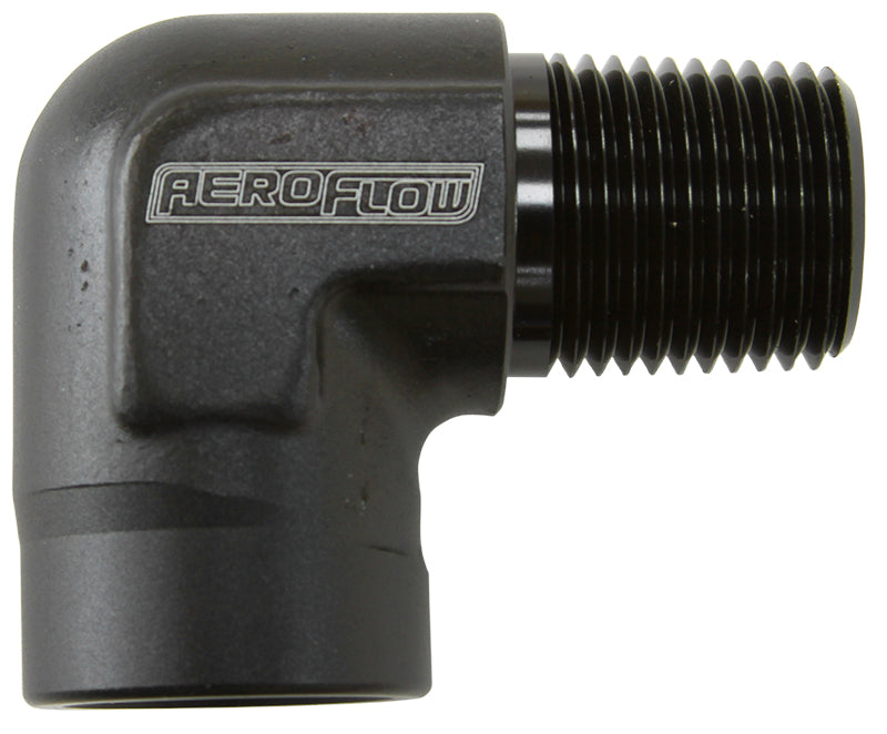 AF914-02BLK - 90 Deg Female - Male Elbow 1/8 NPT Black